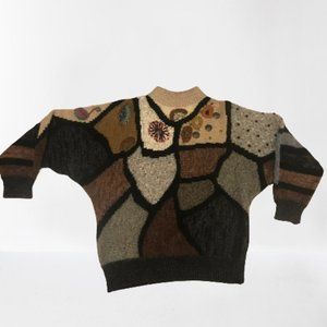 SERENITY Vintage Wool Blend Beaded Sweater